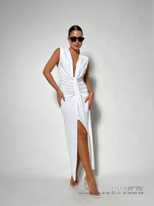 Rochie eleganta midi din lycra - Img 1