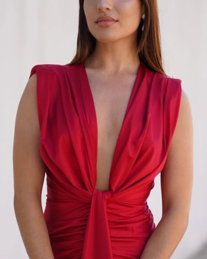Rochie eleganta midi din lycra - Img 2