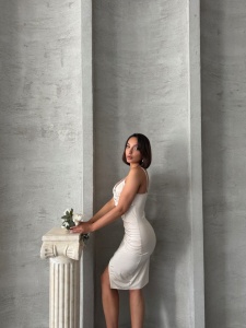 Rochie eleganta scurta cu aplicatii din strasuri - Img 6