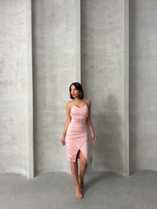 Rochie eleganta scurta cu aplicatii din strasuri - Img 7