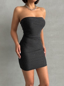 Rochie eleganta scurta cu detalii strălucitoare - Img 1