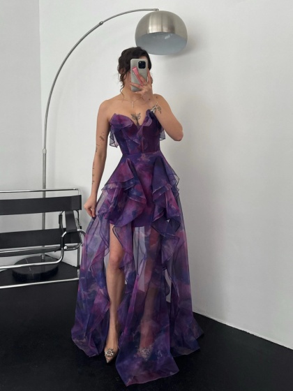 Rochie eleganta scurta cu trena  - Img 3