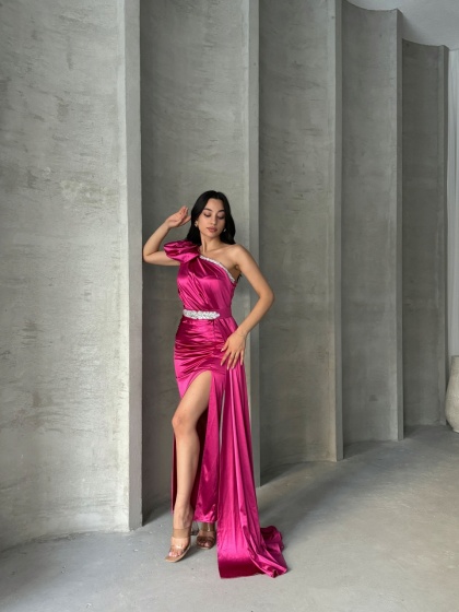 Rochie lunga cu accesoriu curea - Img 6