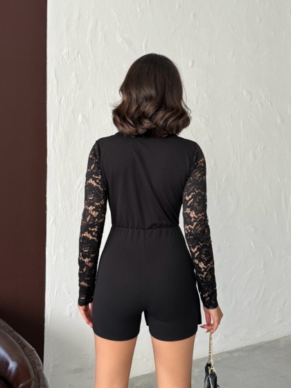 Salopeta scurta petrecuta stil sacou - Img 2