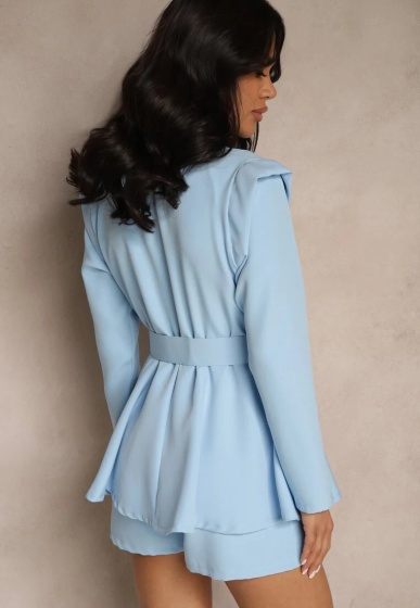 Salopeta scurta stil rochie cu accesoriu curea - Img 2