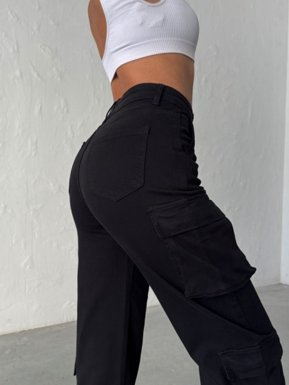 Blugi cargo elastici - Img 2