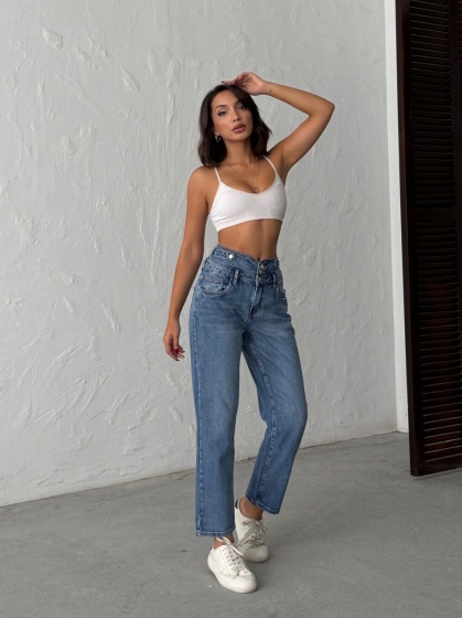 Blugi dama cu talie inalta - Img 3