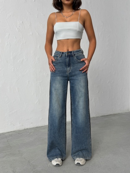 Blugi evazati elastici in doua culori - Img 3