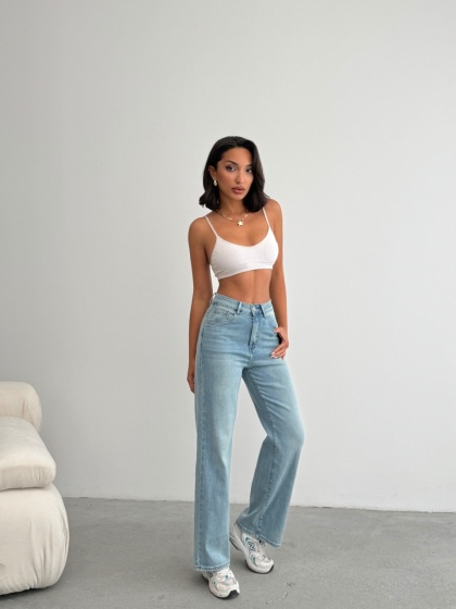 Blugi evazati elastici simpli - Img 8