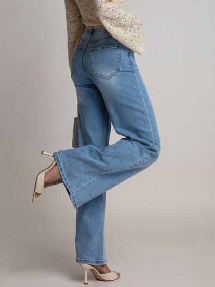 Blugi evazati elastici simpli - Img 2