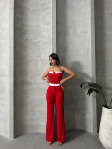 Compleu dama cu pantalon evazat si top - Img 8