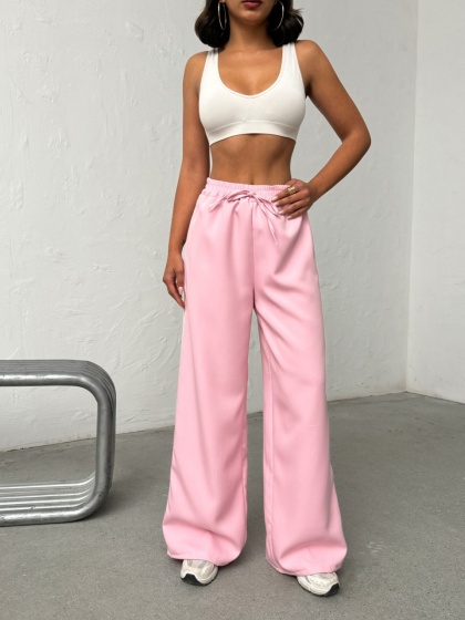 Pantaloni evazati cu detaliu dungi - Img 6