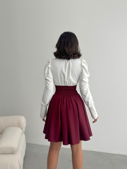 Rochie elegant cu corset si camasa - Img 5