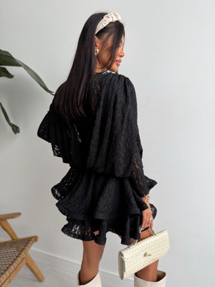 Rochie elegant scurta cu volane - Img 4