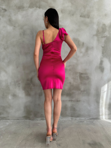 Rochie eleganta cu funda pe umar - Img 3