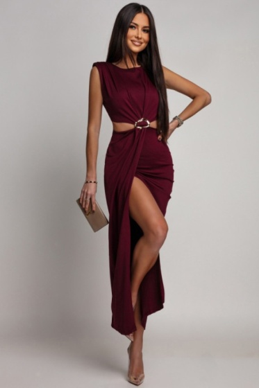 Rochie eleganta din lycra cu accesoriu in talie - Img 2