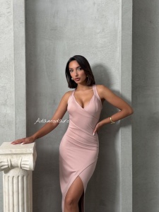 Rochie eleganta din lycra cu bretele impletite pe spate - Img 4
