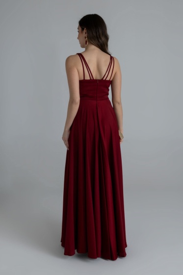 Rochie eleganta lunga cu bretele din lant - Img 4
