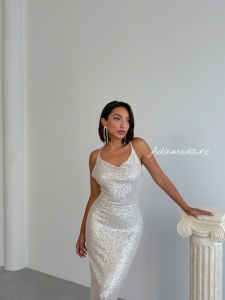 Rochie eleganta lunga cu paiete - Img 6