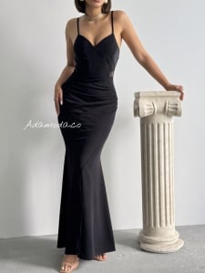 Rochie eleganta lunga cu strasuri tip sirena - Img 1