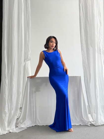 Rochie eleganta lunga din lycra cu spatele gol  - Img 5