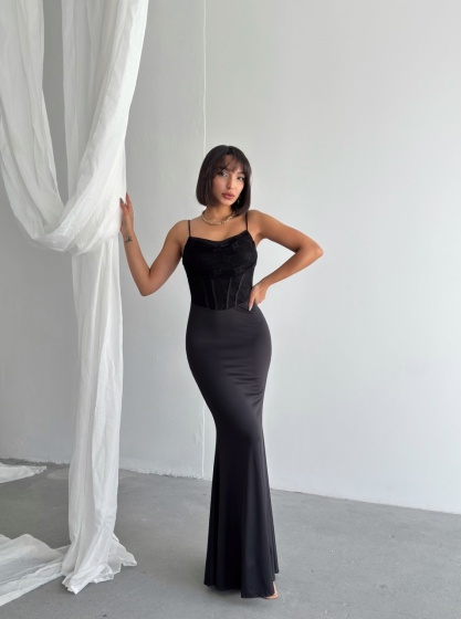 Rochie eleganta lunga din lycra - Img 5