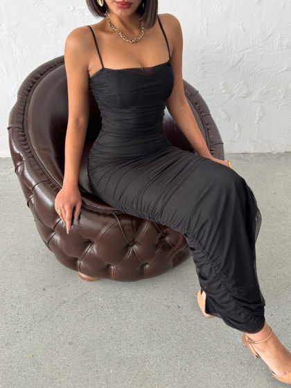 Rochie eleganta lunga din tull - Img 4