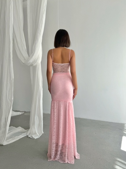 Rochie eleganta lunga tip sirena din dantela - Img 3