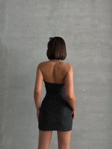 Rochie eleganta scurta cu detalii strălucitoare - Img 2