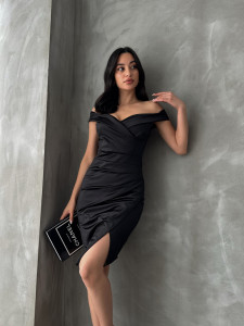 Rochie eleganta scurta pe umeri - Img 4