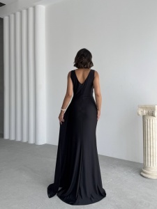 Rochie lunga eleganta cu detalii din paiete - Img 4