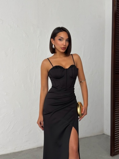 Rochie lunga eleganta tip corset - Img 8