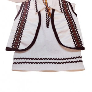 Costum traditional romanesc, Horia,4 piese, negru, 0-12 luni, en gros - Img 3