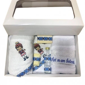 Trusou Botez cu Broderietraditionala, Taranus, albastru