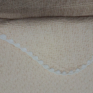 Paturica bebe dublata, material tricot,90*90 cm, roz somon, en gros - Img 2