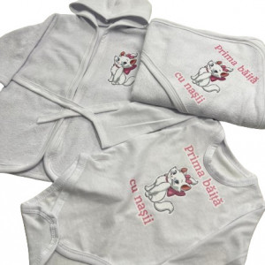 Set prima baita, Pisicuta Marie. 3 piese, roz. en gros