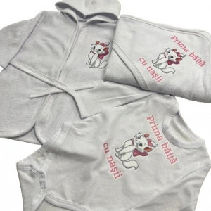 Set prima baita, Pisicuta Marie. 3 piese, roz. en gros