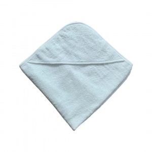 Prosop GROS de baie bebe, cu gluga, albcomplet, 80*80 cm, potrivit pentru brodat, en gros