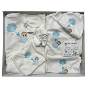 Set nou nascut, bebe, bleu, 10piese