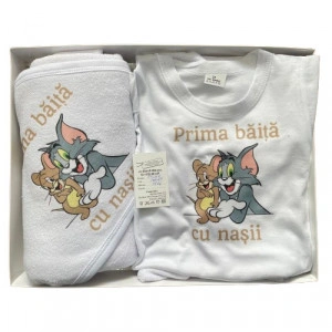 Set prima baita, Tom si Jerry, bleu, 3 piese, en gros