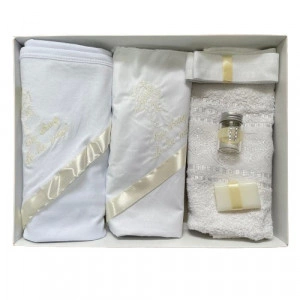 Trusou de botez, 6 piese Baby Ingeras brodat ,ivoire