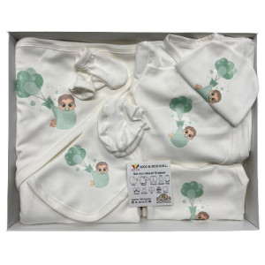 Set nou nascut, bebe, verde, 10piese