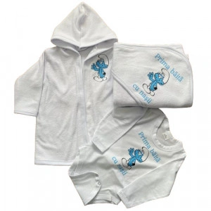 Set prima baita,Strumf, bleu, 3 piese, en gros