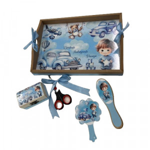 Tavita de turta, 5 piese, Bebe , Bleu