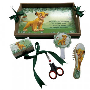 Tavita de turta, 5 piese,Lion King, verde