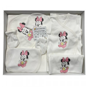 Set nou nascut, baby minnie, roz, 10piese