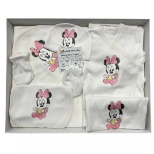 Set nou nascut, baby minnie, roz, 10piese