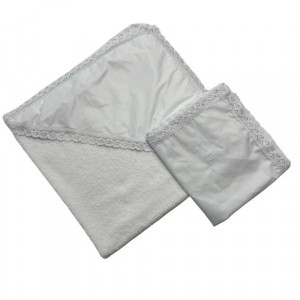 Set Prosop, Panza, culoare Alb, potrivit pentru brodat si imprimat