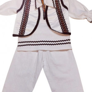 Costum traditional romanesc, Horia,4 piese, negru, 0-12 luni, en gros - Img 2