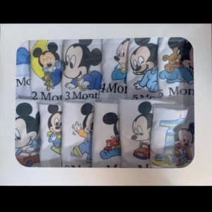 Set body bebe Disney, 12 piese, 1-12 luni, baieti, maneca lunga, en gros - Img 2